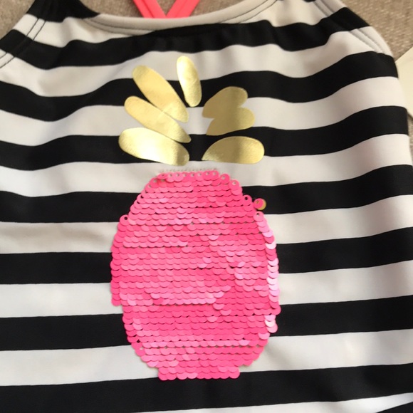 NWT So Sequin Pineapple and Stripes Tankini - 4 - Picture 2 of 6
